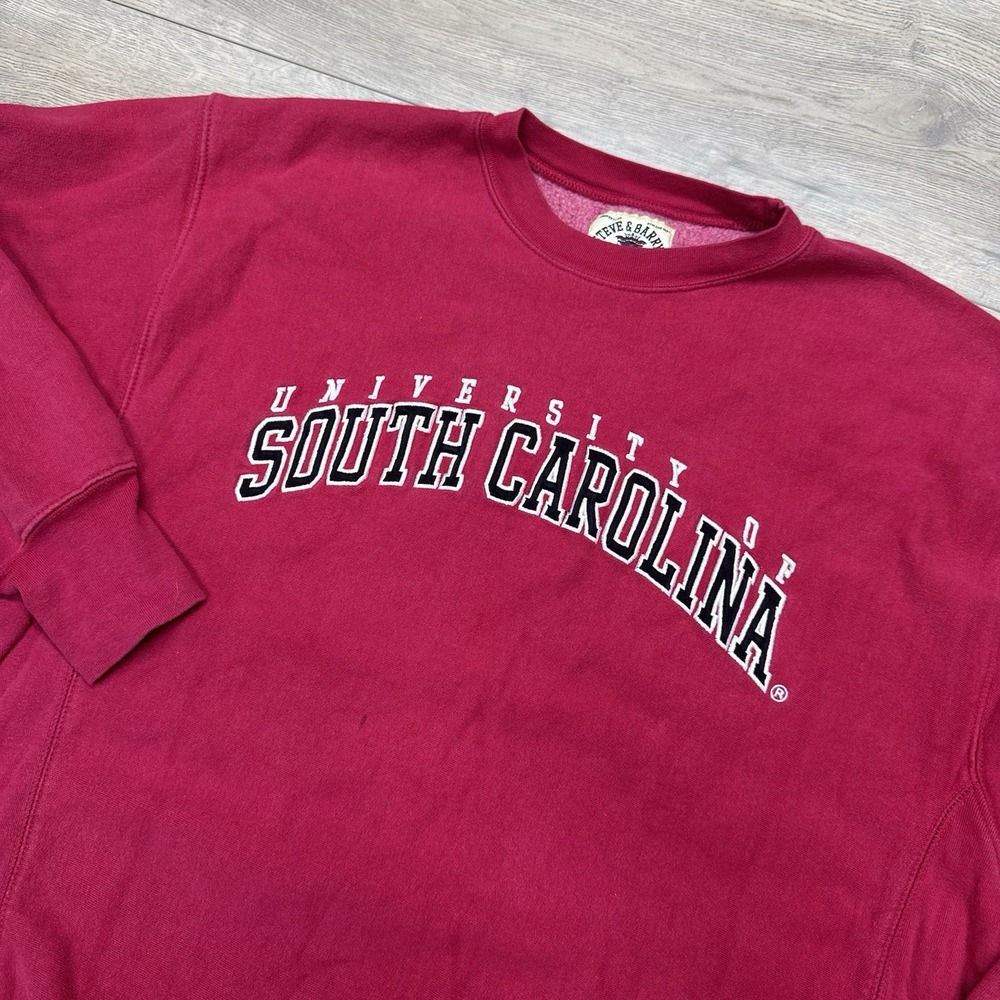 South Carolina Gamecocks Maroon Steve & Barry's Crewneck Sweatshirt Sz XL STAIN